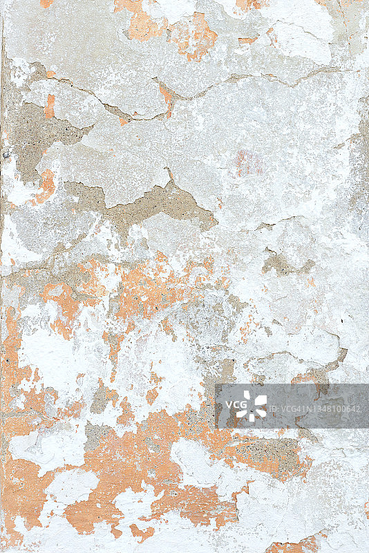 旧色彩丰富的灰泥墙面纹理背景。图片素材