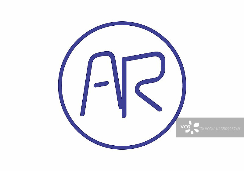 独特形状的AR首字母设计图片素材