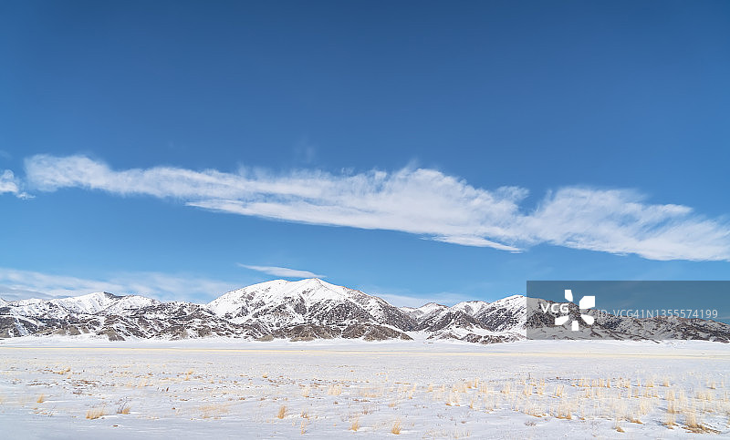 雪山冬季自然景观图片素材