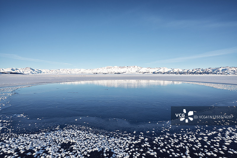冬天结冰的湖图片素材