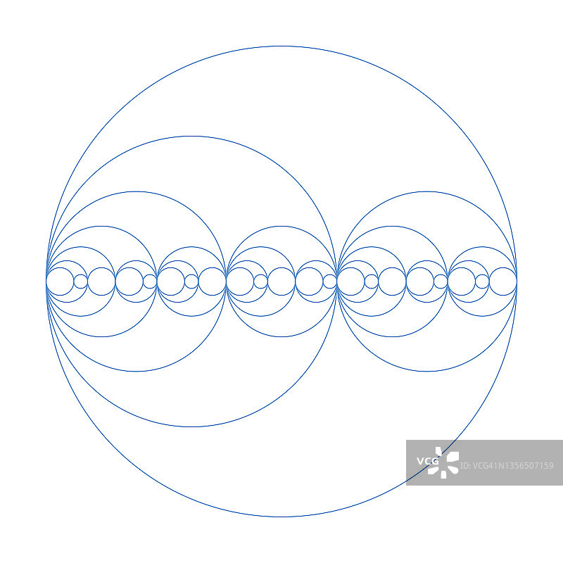圆圈中的斐波那契数列图片素材