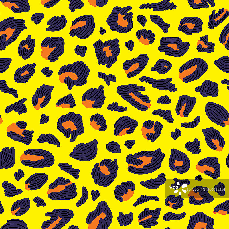 野生和明亮的90年代豹纹斑点图案图片素材