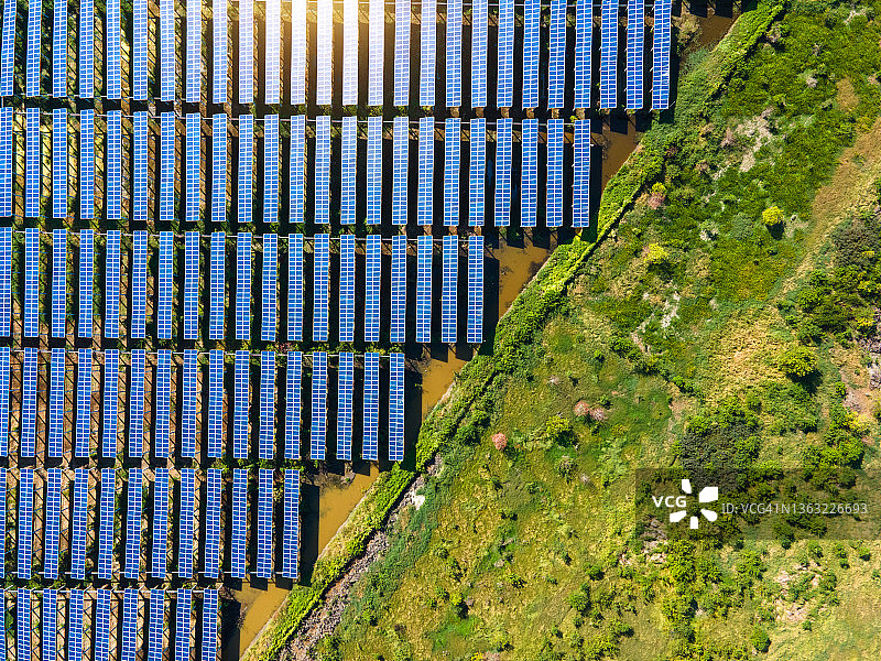 太阳能电池，太阳能电池系统，太阳能发电，清洁能源图片素材