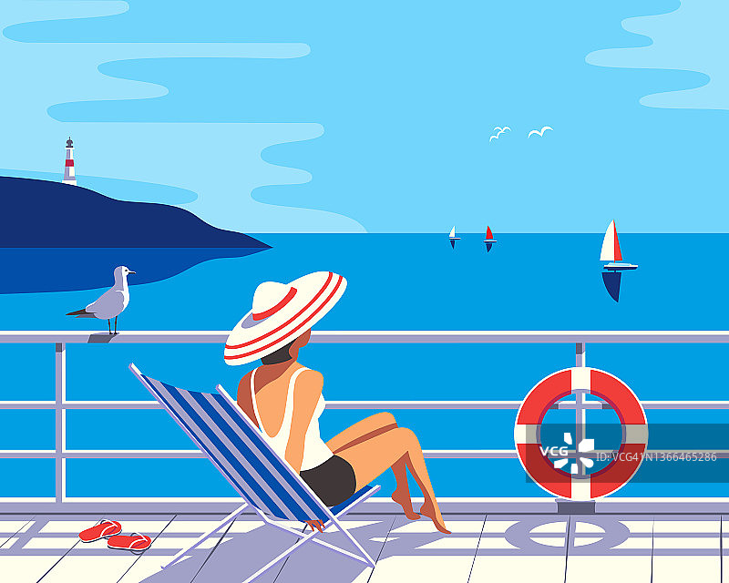 海上旅行度假旅行矢量旅游海报图片素材