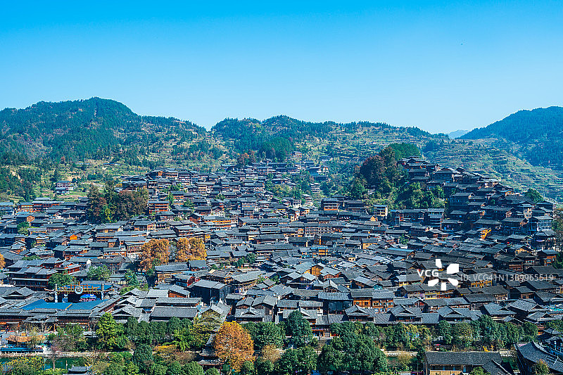 贵州苗族村落俯视图图片素材
