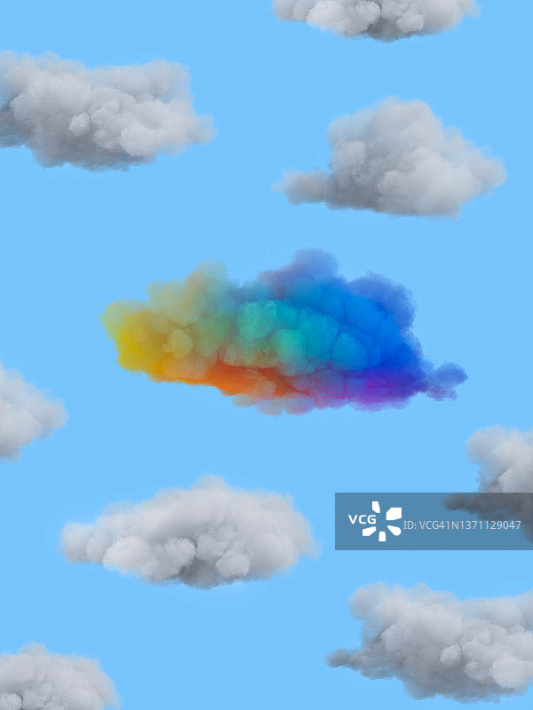 不同色彩的云景图片素材
