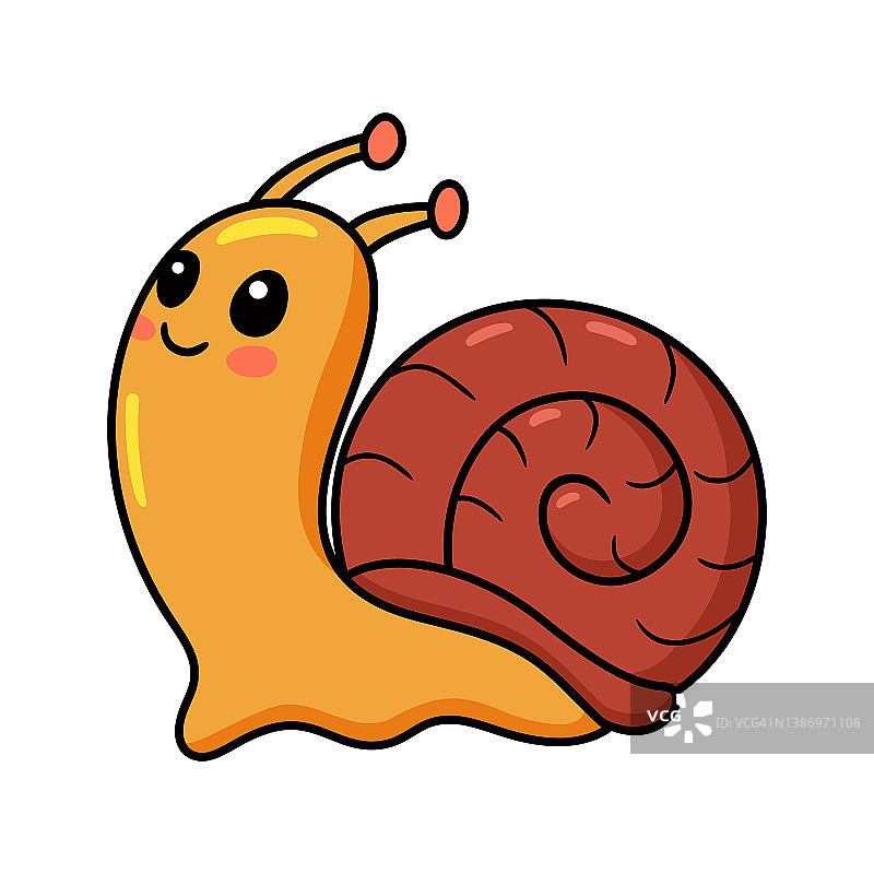 可爱的小蜗牛卡通人物图片素材