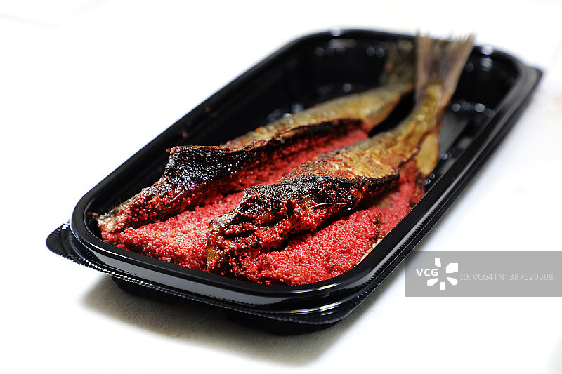 福冈特色菜，岩和明台烧，明台填馅沙丁鱼图片素材