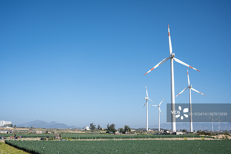 农村的能源工业风力发电场图片素材