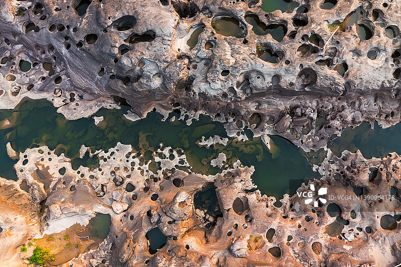 俯瞰湄公河流域萨姆潘博克国家公园图片素材