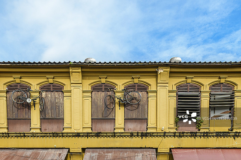 泰国普吉岛中葡风格的老建筑图片素材