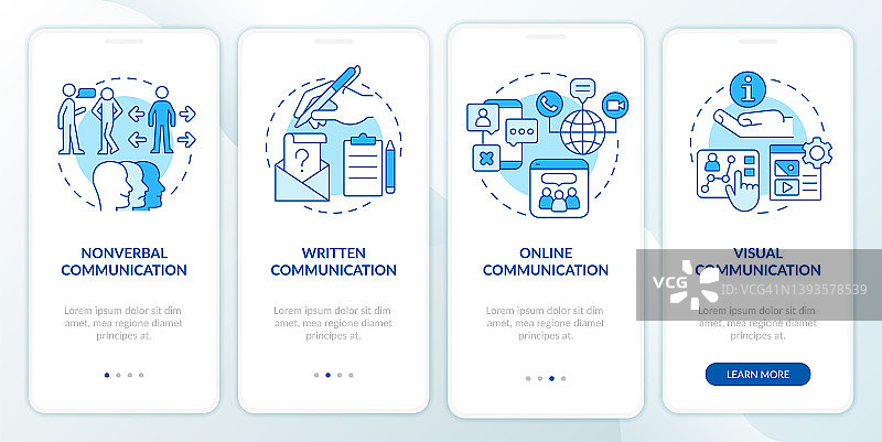 与人沟通的方式蓝色上登手机应用程序屏幕图片素材