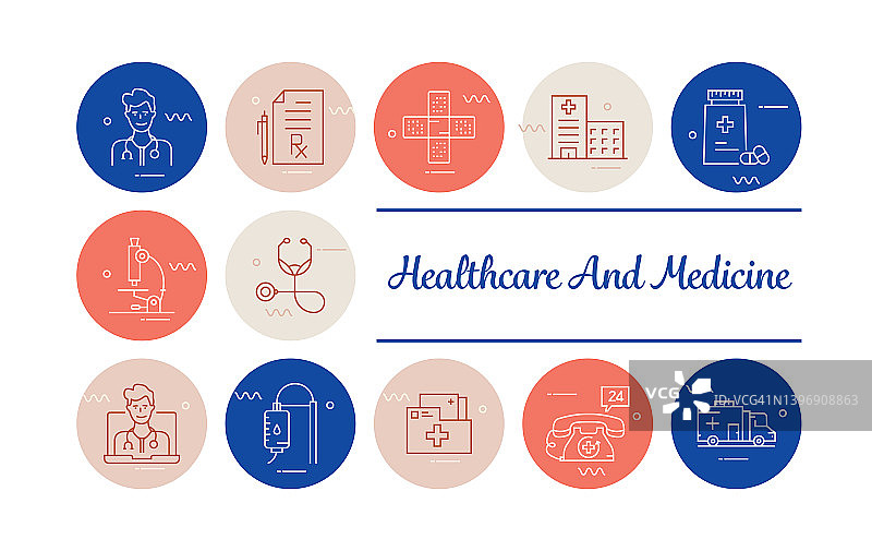 医疗保健和医疗信息图表的概念。图片素材