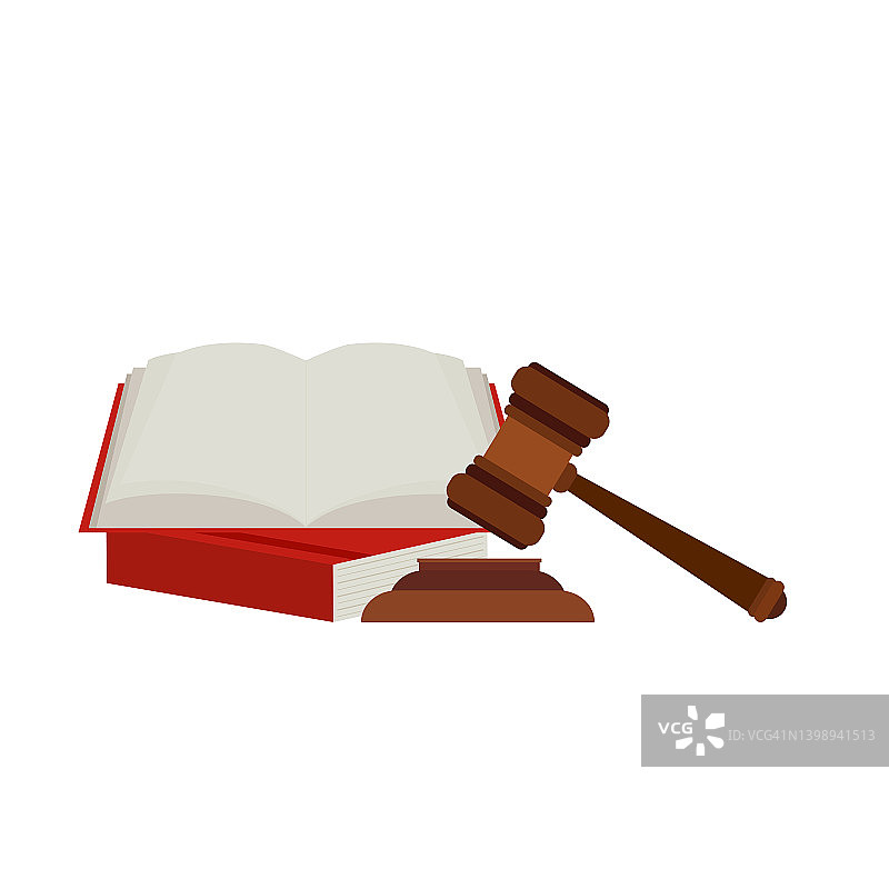 司法尺度、法官锤、法律全书、法院判决要求公正和惩罚的概念。图片素材