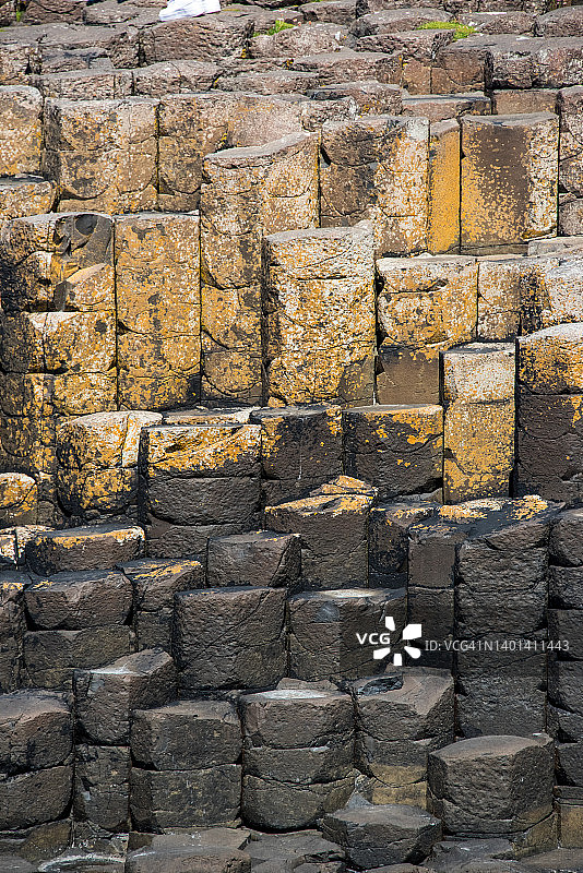 玄武岩柱巨人堤道。北爱尔兰图片素材