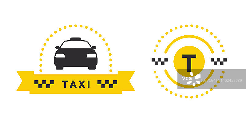 出租车的标志。出租车服务横幅元素。全天候的出租车服务。矢量图标图片素材