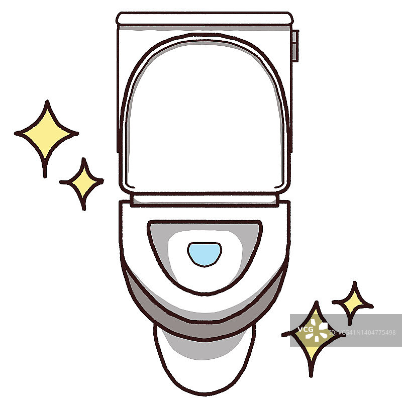 西式厕所的插画;闪亮的图片素材
