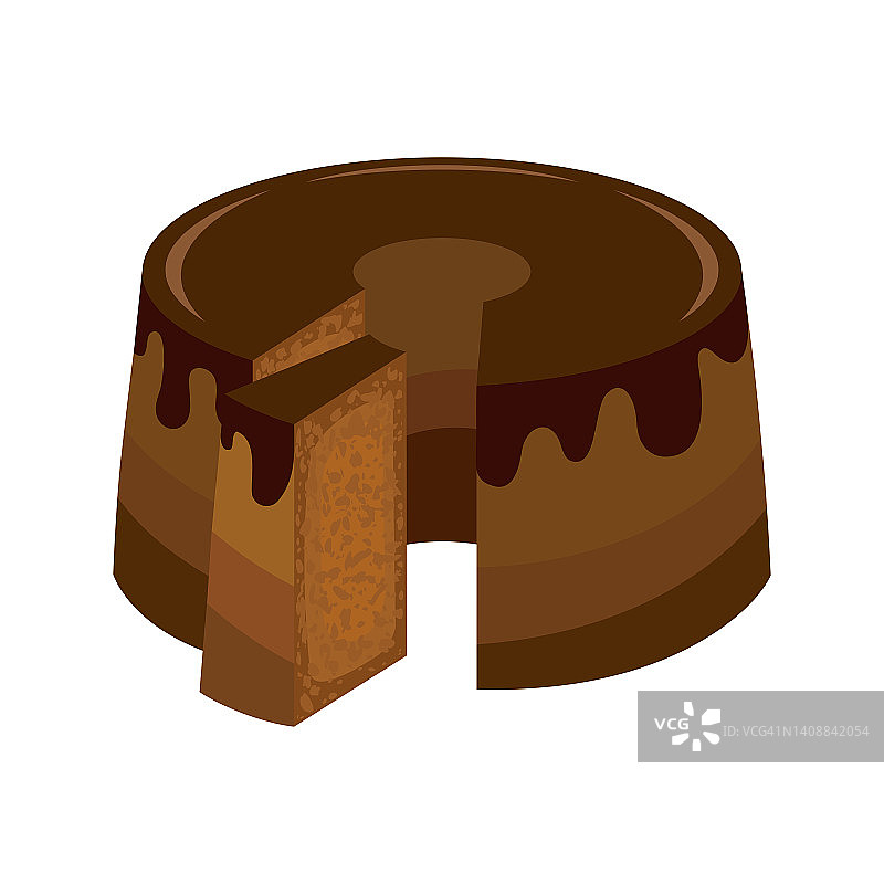 巧克力雪纺蛋糕图标向量图片素材