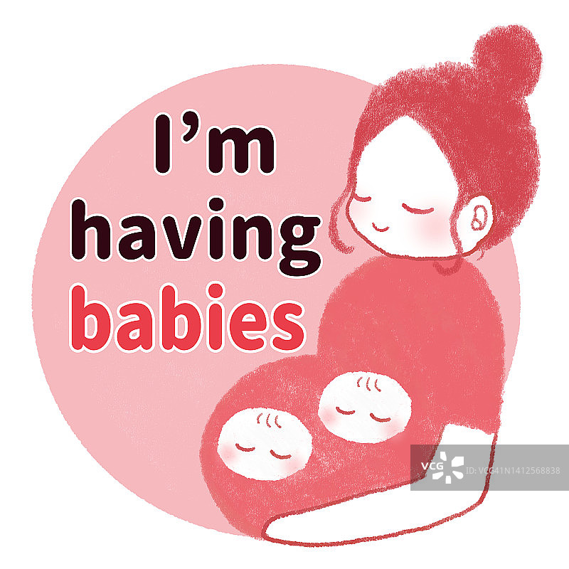 孕妇徽章;“我生孩子”图片素材