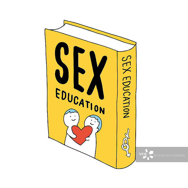 教育概念的矢量插图。性教育之书。图片素材