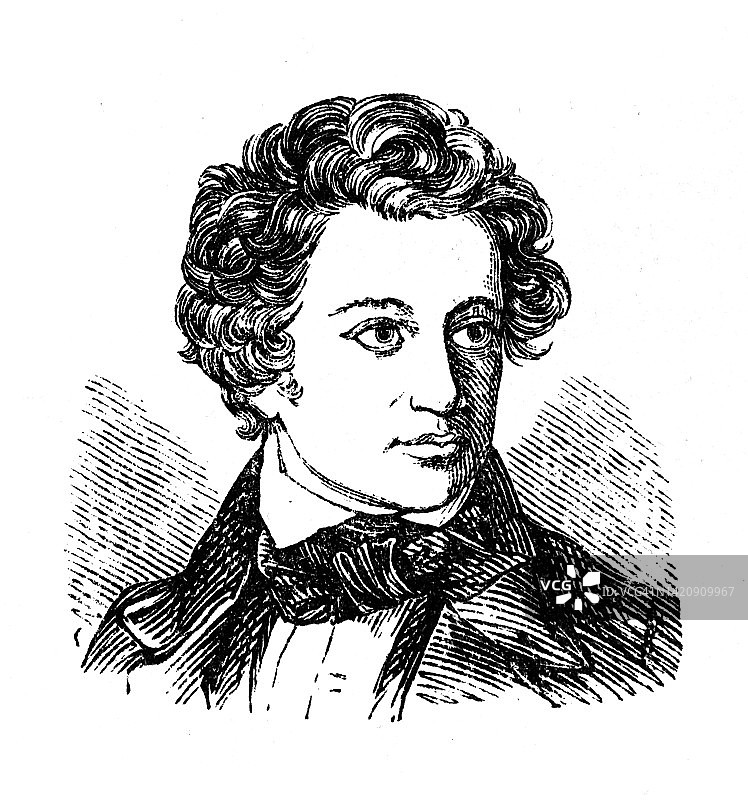 朱利叶斯·莫森(Julius Mosen, 1803年7月8日- 1867年10月10日)，德国诗人、作家图片素材