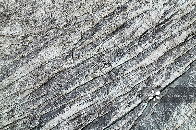 无人机拍摄的瑞士采尔马特Gornergletsher的空中抽象视图图片素材