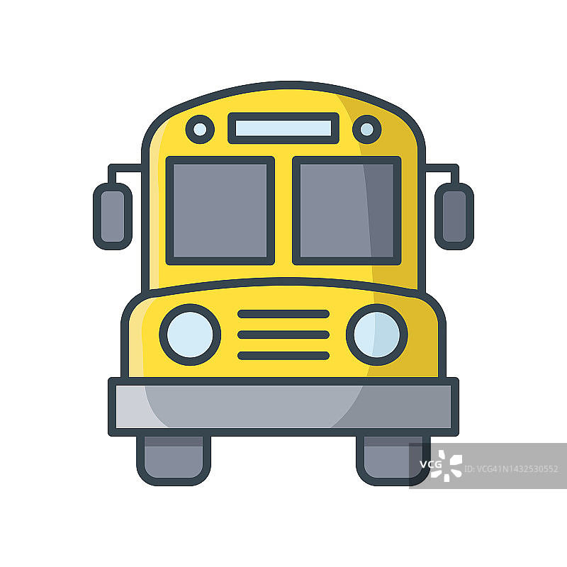 白色背景中的公交图标矢量设计模板图片素材