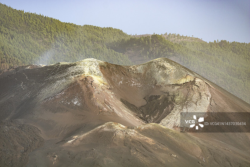 Tajogaite火山，位于拉帕尔马岛Cumbre Vieja自然公园。加那利群岛。西班牙。2022年10月,图片素材