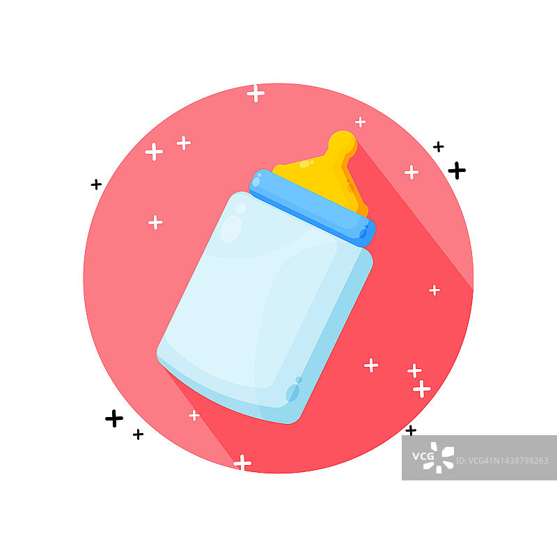 婴儿奶瓶图标矢量设计图片素材