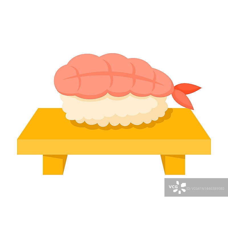 寿司在平面风格孤立图片素材