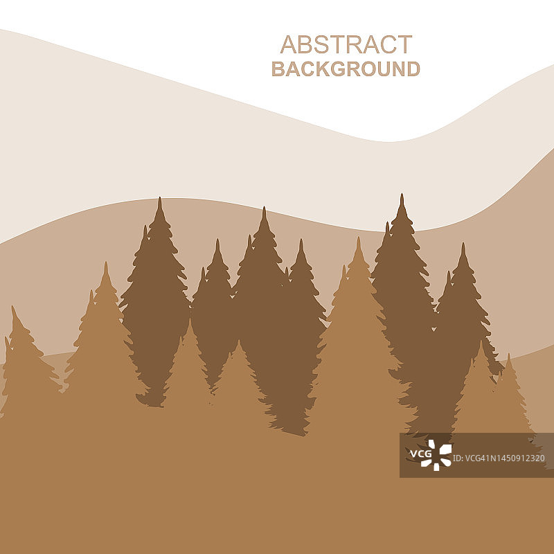 森林山脉矢量插画背景设计图片素材