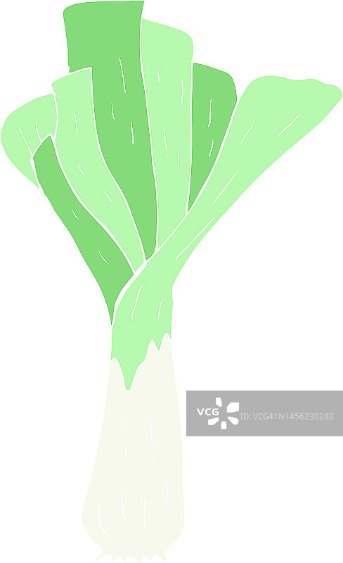 韭菜的平面彩色插图图片素材