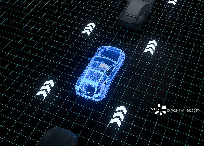 蓝光数据自动驾驶车辆图片素材