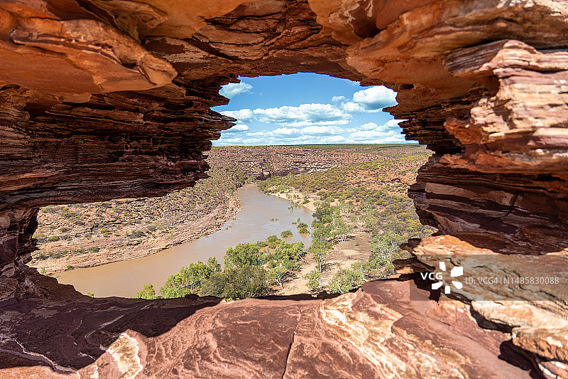 澳大利亚西澳大利亚卡尔巴里国家公园的岩层景观图片素材