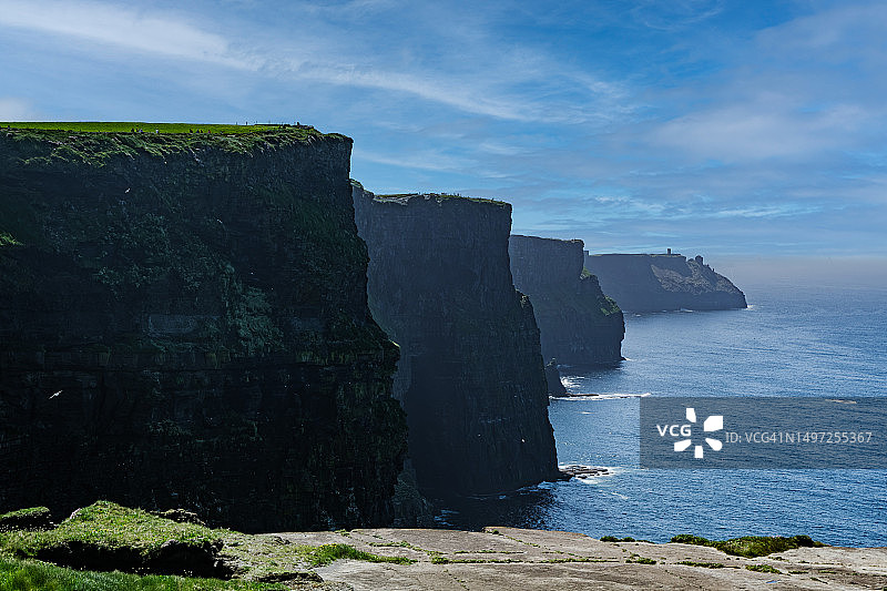 从陆地上看，莫赫悬崖，2023年5月，爱尔兰图片素材