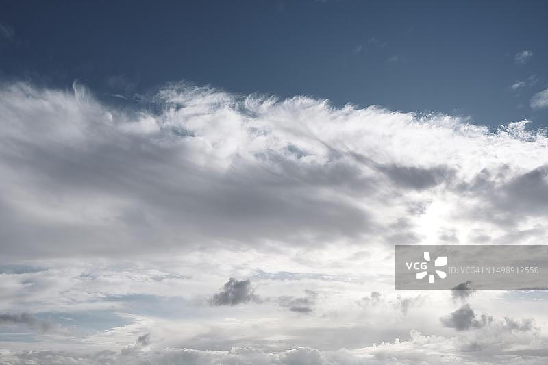 天空中云的形成，背景，北莱茵-威斯特伐利亚，德国图片素材