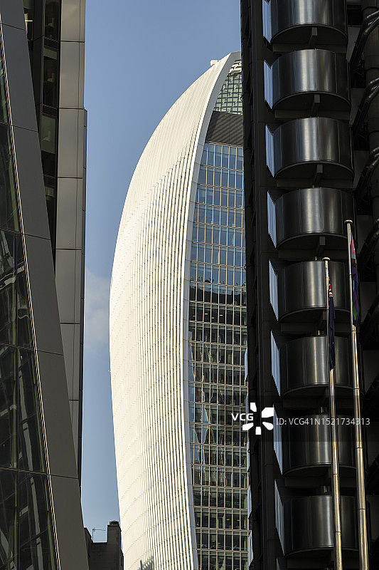 现代伦敦的摩天大楼和金融大楼图片素材