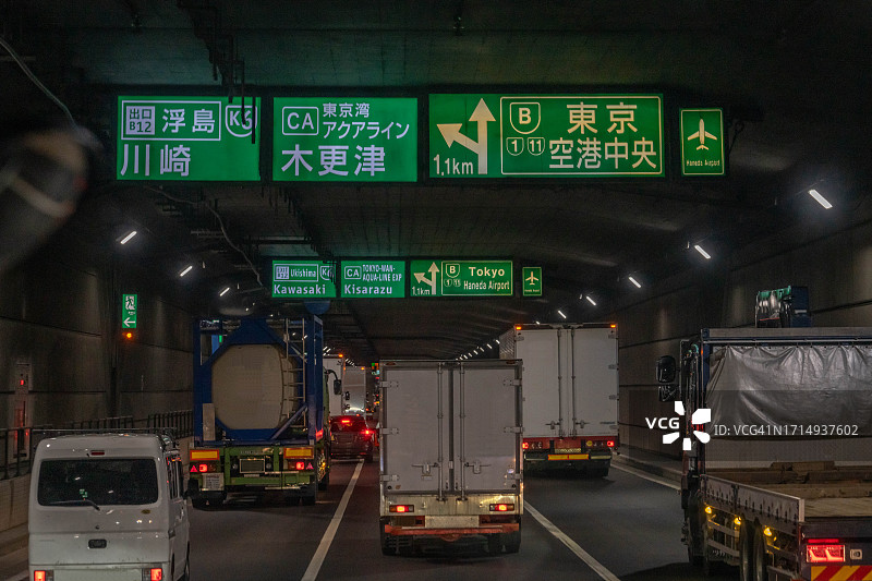 日本川崎市的城市高速公路图片素材