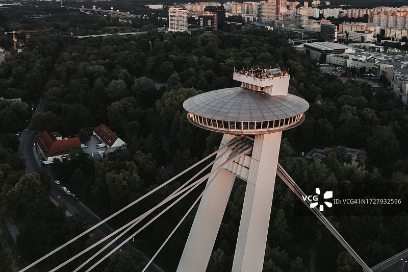 斯洛伐克布拉迪斯拉发SNP大桥全景图图片素材