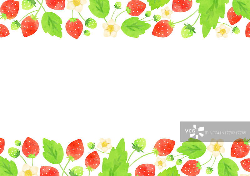 可爱的草莓背景插图36图片素材