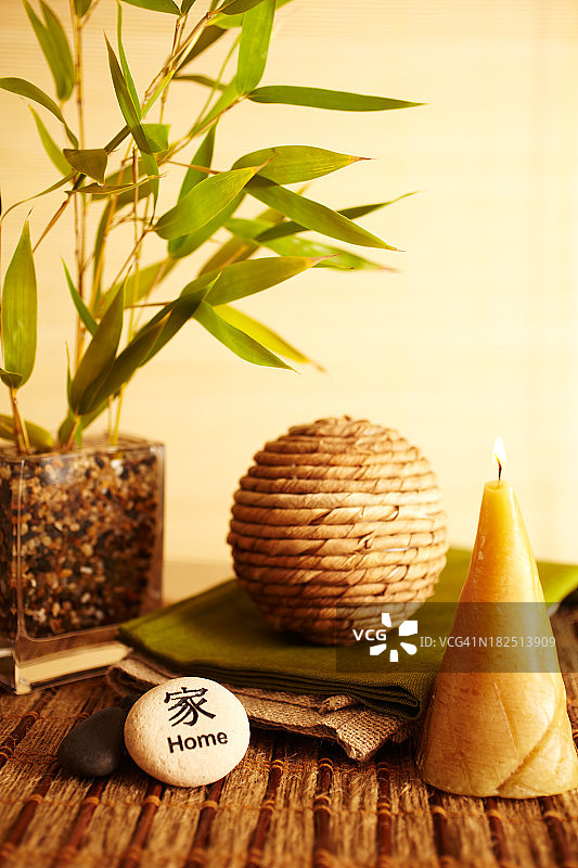 家居装饰竹花瓶静物图片素材