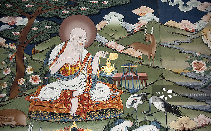 不丹Punakha Dzong壁画图片素材
