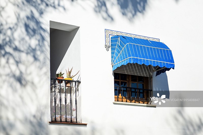 安达卢西亚正面阳台，安达卢西亚，西班牙。图片素材