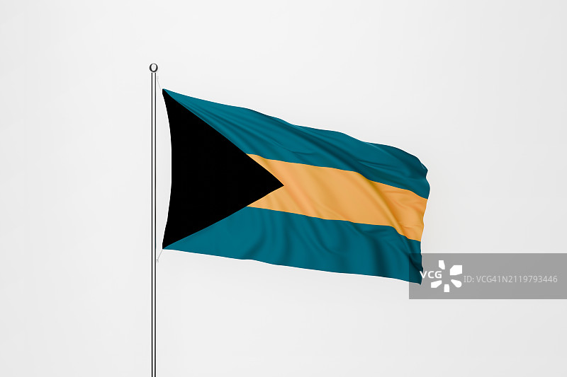 白底巴哈马国旗图片素材