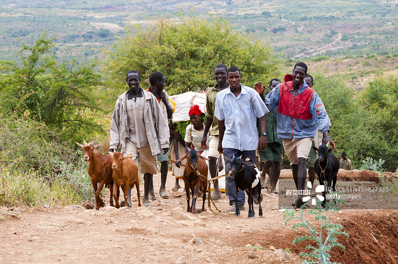 埃塞俄比亚当地村民去市场图片素材
