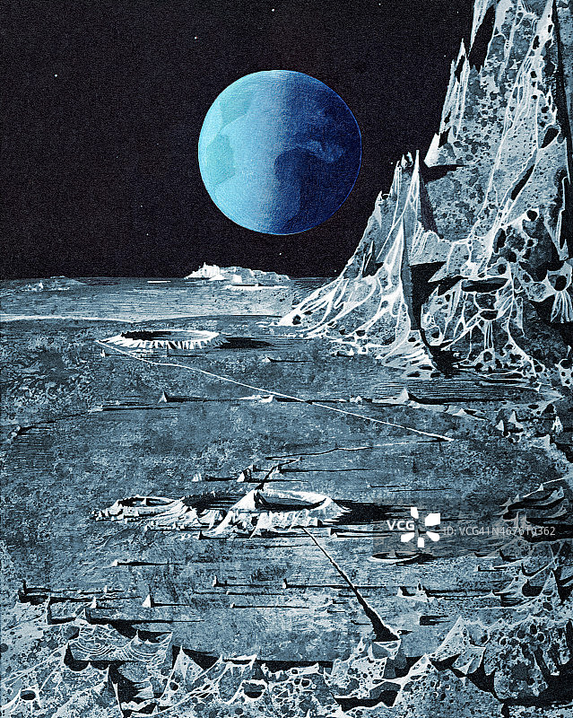 月球表面图片素材