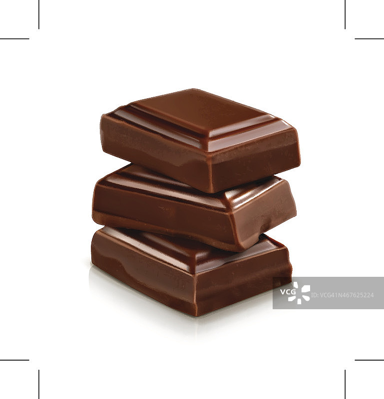 巧克力块，矢量插图图片素材