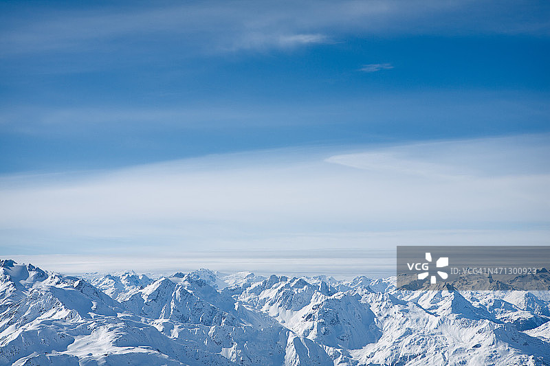 圣安东阿尔伯格滑雪场的全景图片素材