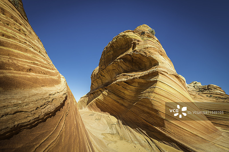 旋涡岩层全景在美国亚利桑那波浪图片素材