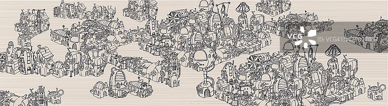 蒸汽城市地图。图片素材